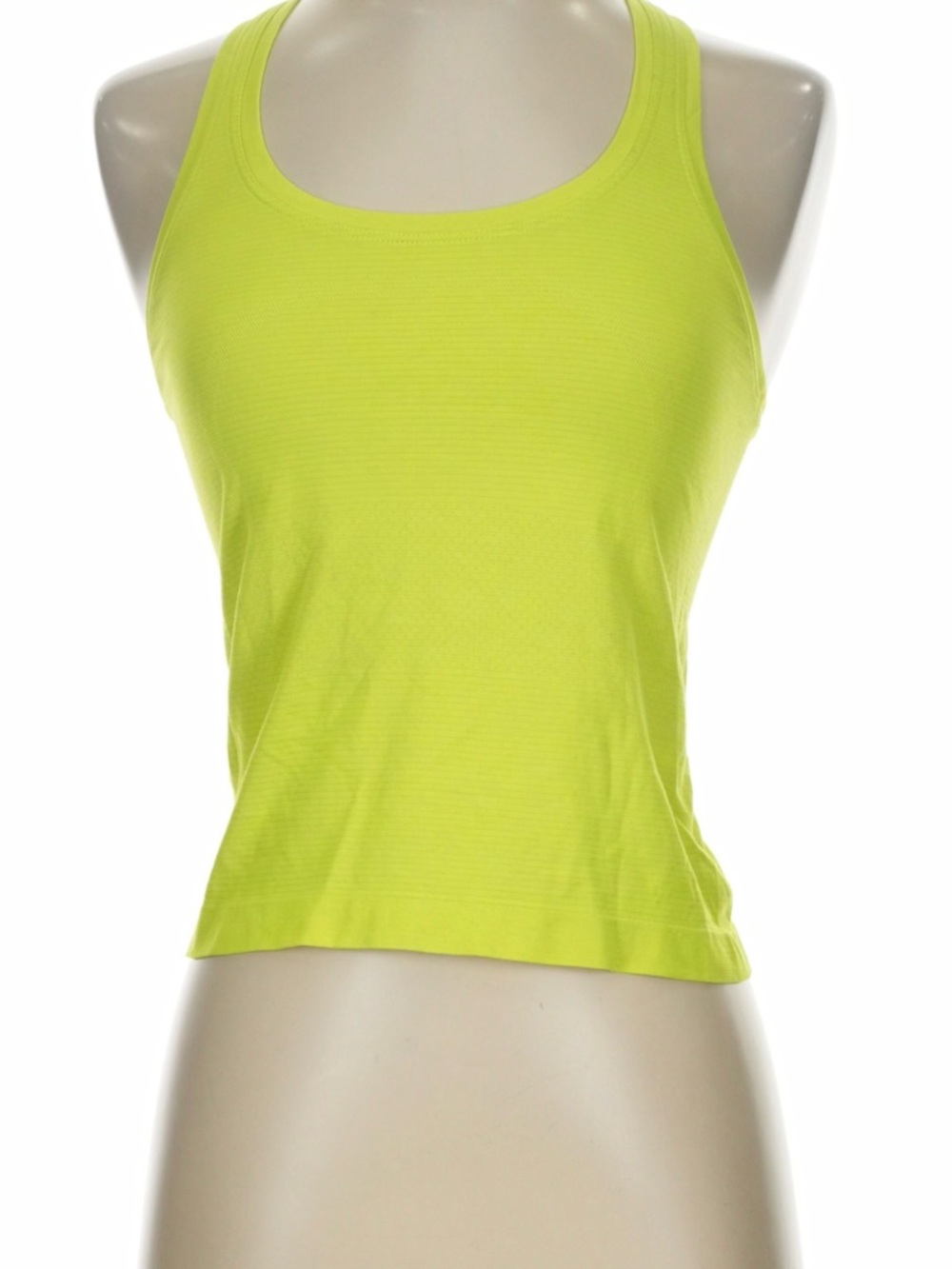 lululemon highlighter neon yellow swiftly waist length tank size 8